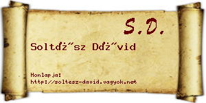 Soltész Dávid névjegykártya