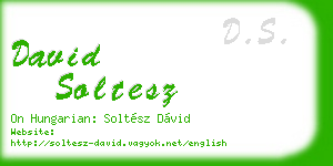 david soltesz business card